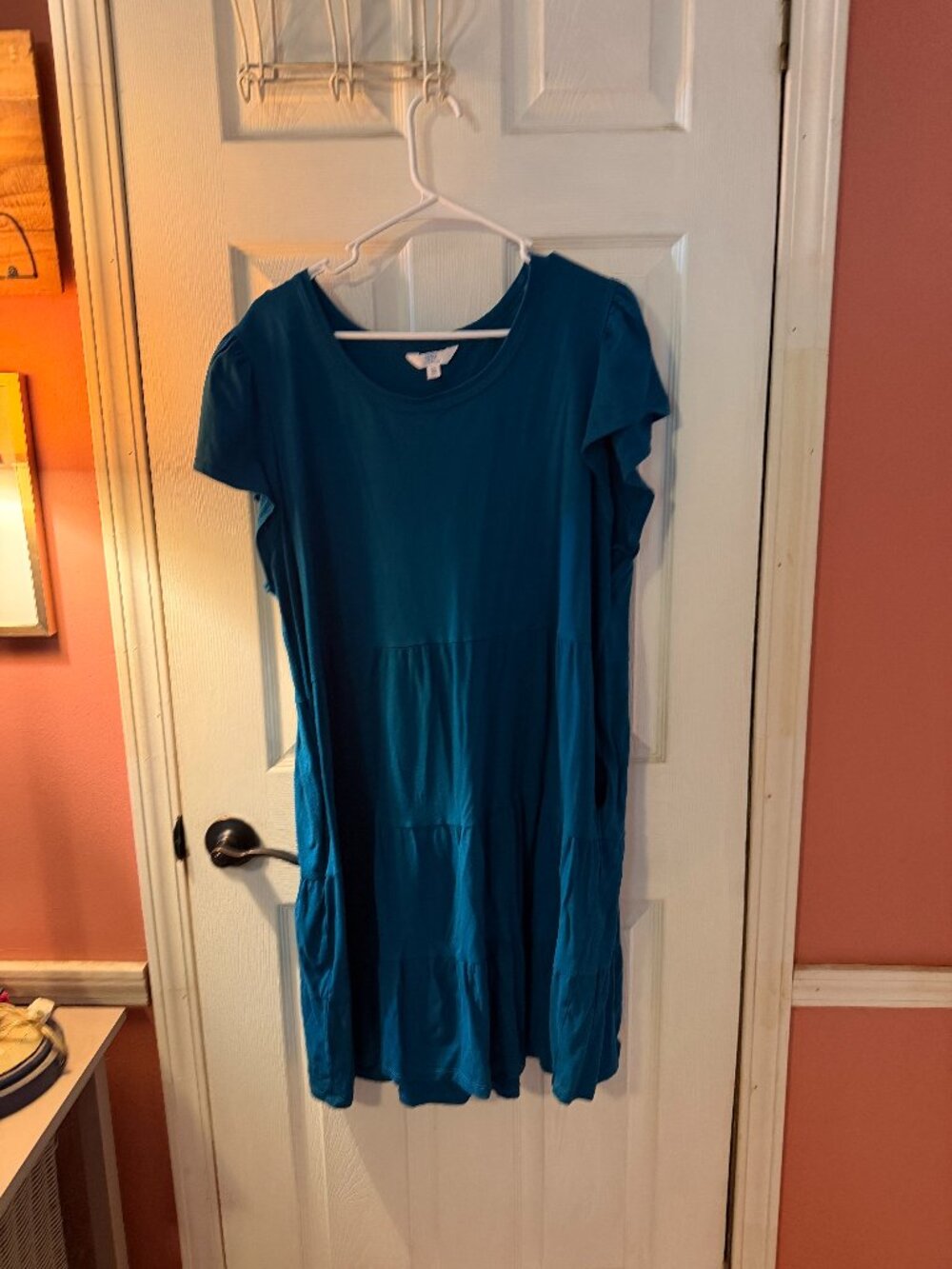 ($5 SALE) teal Time & Tru layered dress with pockets